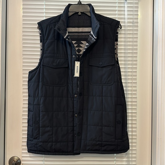 Rowm Reversible Logo Snap Close Lightweight Vest - Medium - Picture 3 of 11